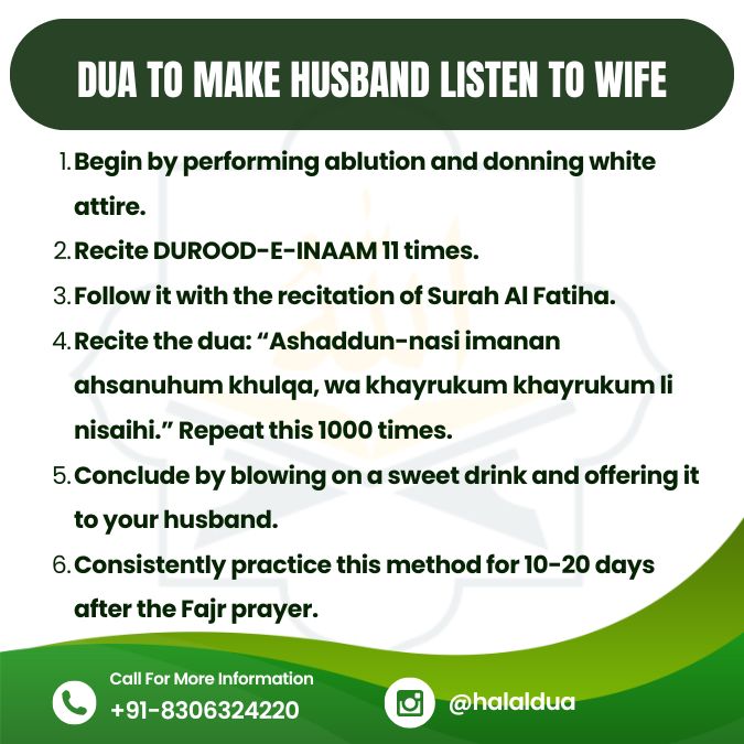 Powerful Dua To Make Husband Listen To Wife And Love Her 