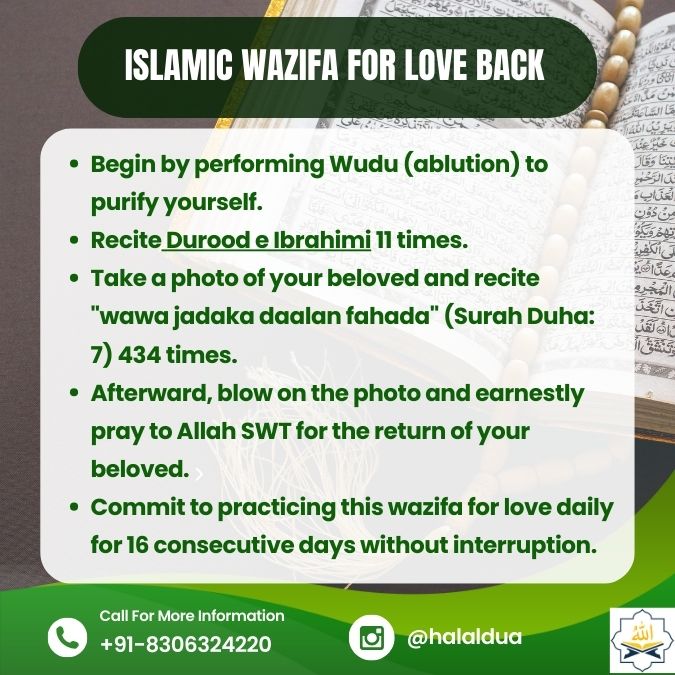 Islamic Wazifa For Love Back